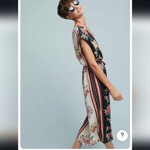 Anthropologie DRA floral and striped dress